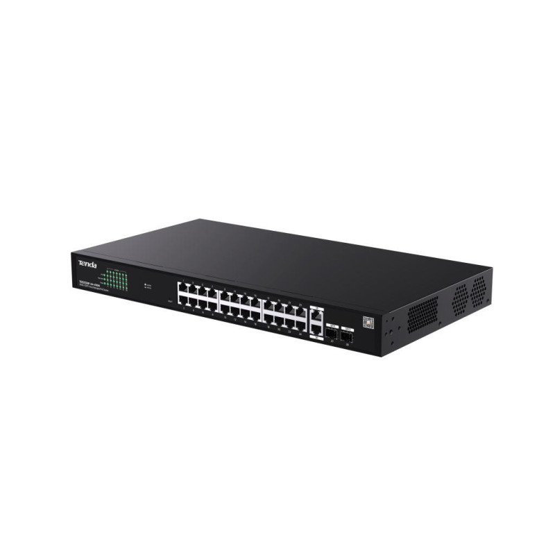 Tenda TEG2228P-24-410W Gigabit PoE+ Websmart L2 Cloud switch 370W, 24x 1Gb/s PoE+,2xRJ45,2xSFP, Rack