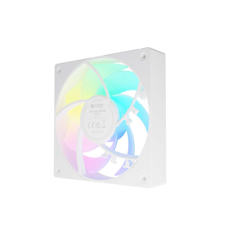 GENESIS - Ventilátor FURY SAI S12 ARGB PWM, 3-Pack, Biely