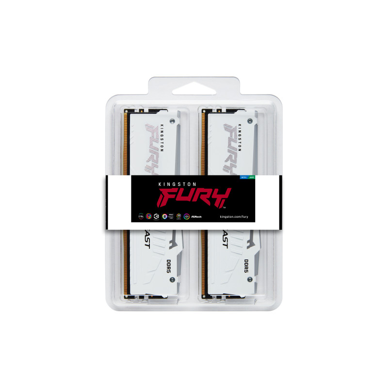 Kingston FURY Beast EXPO/DDR5/32GB/6800MHz/CL34/2x16GB/RGB/White