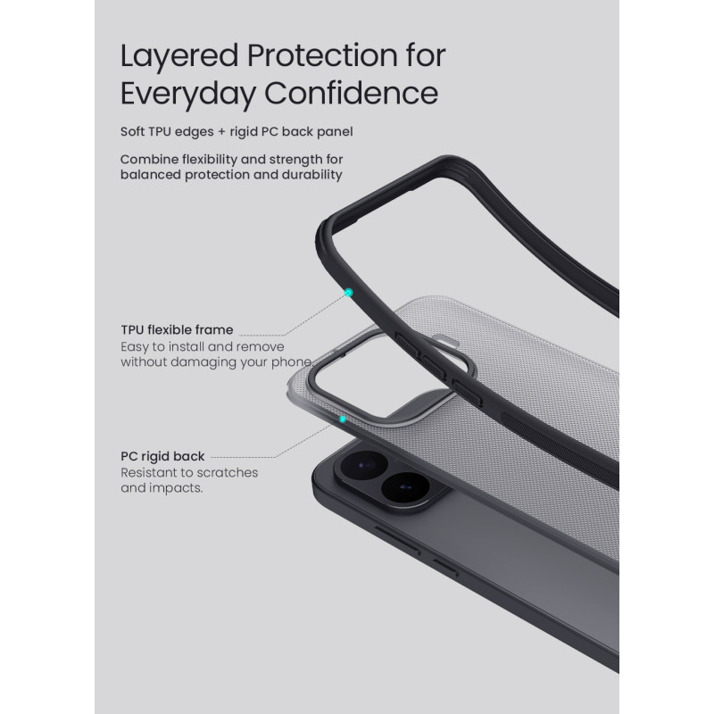 Nillkin Super Frosted PRO Zadný Kryt pre Xiaomi 17T Transparent Black