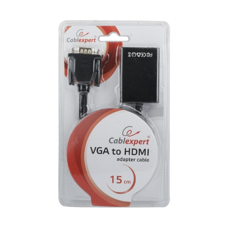 GEMBIRD Redukcia VGA - HDMI, 0,15 m, M/F