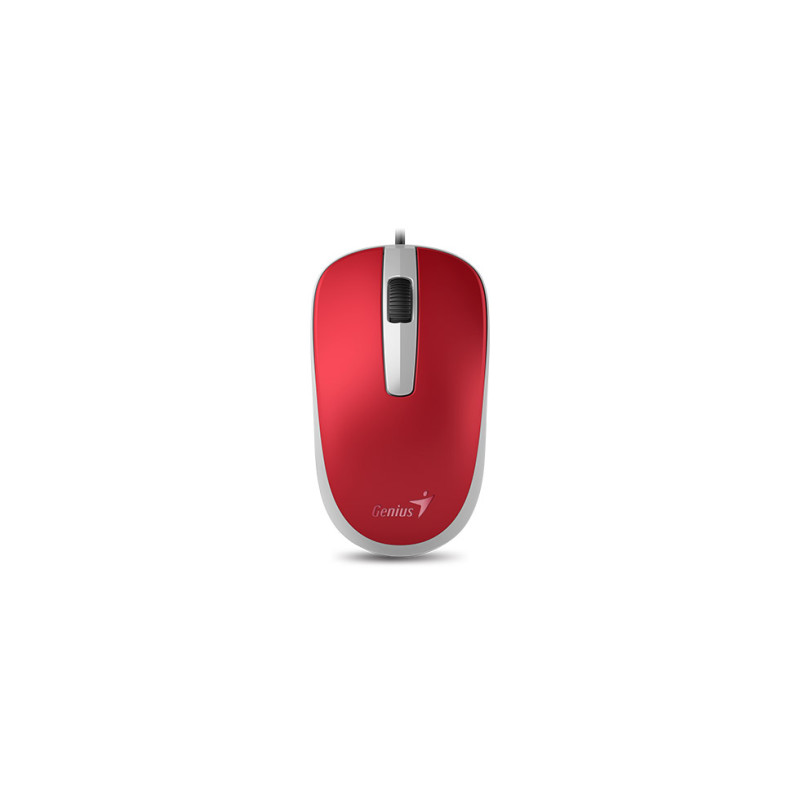 GENIUS DX-120/Kancelárska/Optická/1 200 DPI/Drôtová USB/Červená