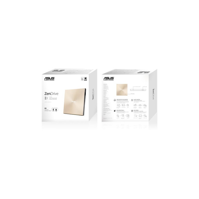 ASUS SDRW-08U9M-U zlatá ultraslim DRW USB-C/A