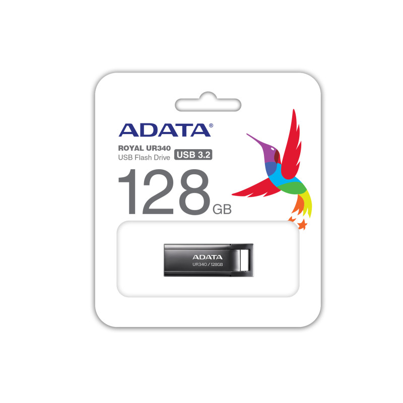 ADATA UR340/128GB/USB 3.2/USB-A/Čierna