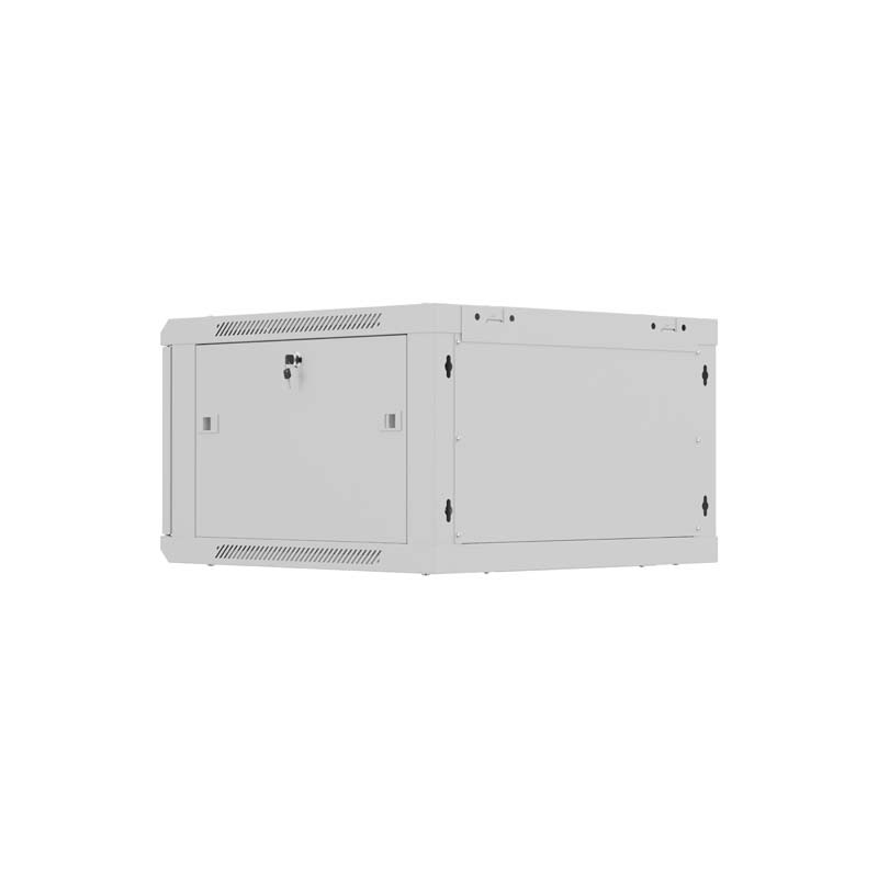 LANBERG NÁSTENNÁ INŠTALAČNÁ SKRIŇA 19'' 6U 600X600 ŠEDÉ PERFOROVANÉ DVERE (PLOCHÉ BALENIE)
