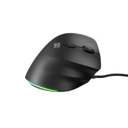 Vertikálna myš Natec CRAKE 2 PRO/Vertikálna/Optická/Pre pravákov/12 400 DPI/Drôtové USB-A/Čierna