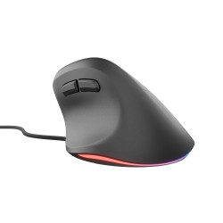 Vertikálna myš Natec CRAKE 2 PRO/Vertikálna/Optická/Pre pravákov/12 400 DPI/Drôtové USB-A/Čierna