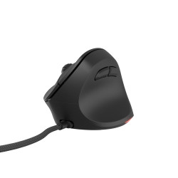 Vertikálna myš Natec CRAKE 2 PRO/Vertikálna/Optická/Pre pravákov/12 400 DPI/Drôtové USB-A/Čierna