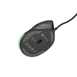 Vertikálna myš Natec CRAKE 2 PRO/Vertikálna/Optická/Pre pravákov/12 400 DPI/Drôtové USB-A/Čierna