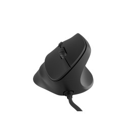Vertikálna myš Natec CRAKE 2 PRO/Vertikálna/Optická/Pre pravákov/12 400 DPI/Drôtové USB-A/Čierna