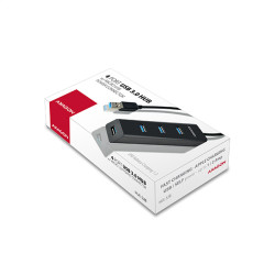 AXAGON HUE-S2B, 4x USB 3.0 CHARGING húb, micro USB napr. konektor, kábel USB-A 30cm