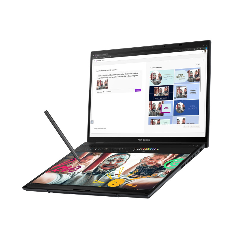 ASUS Zenbook Duo 14 OLED/UX8406CA-OLED304WZ/U9-285H/14''/WUXGA/T/32GB/1TB/Intel int/W11H/Gray/2R