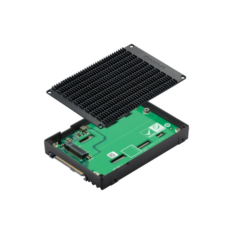 QNAP adaptér QDA-UMP4 (1x M.2 2280 PCIe 4.0 NVMe SSD slot v 2,5'' U.2 PCIe 4.0 NVMe SSD rámčeku)