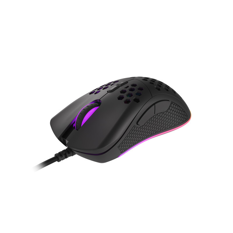 Genesis herná optická myš KRYPTON 555/RGB/8000 DPI/Herná/Optická/8 000 DPI/Drôtová USB/Čierna