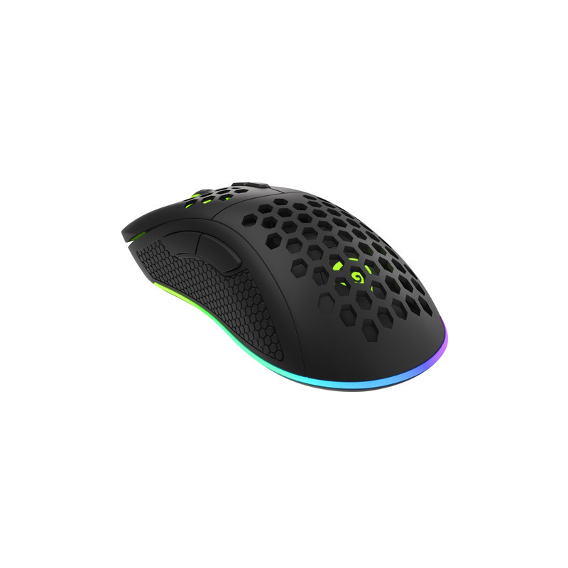 Genesis herná optická myš KRYPTON 555/RGB/8000 DPI/Herná/Optická/8 000 DPI/Drôtová USB/Čierna