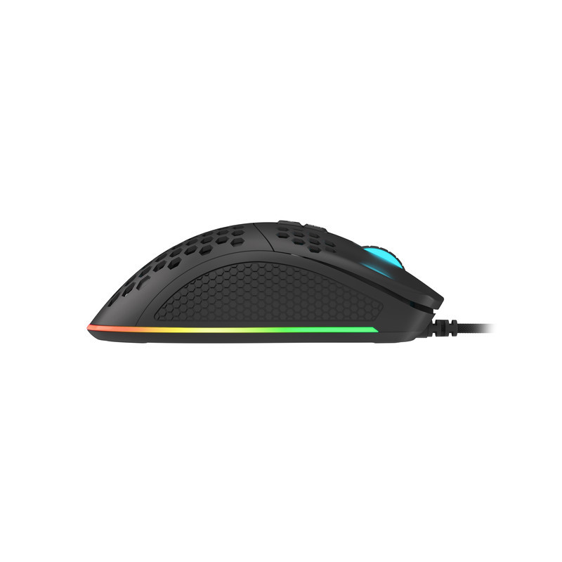 Genesis herná optická myš KRYPTON 555/RGB/8000 DPI/Herná/Optická/8 000 DPI/Drôtová USB/Čierna