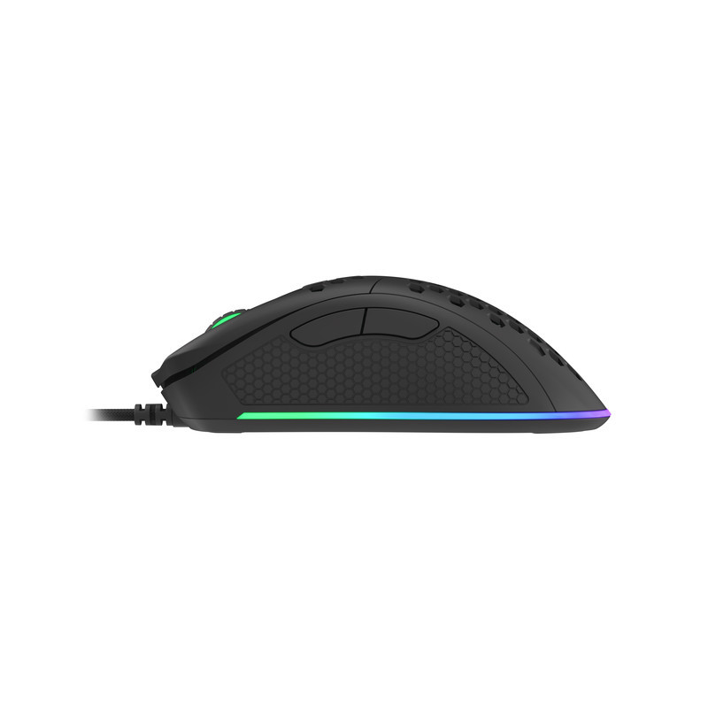 Genesis herná optická myš KRYPTON 555/RGB/8000 DPI/Herná/Optická/8 000 DPI/Drôtová USB/Čierna