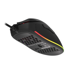 Genesis herná optická myš KRYPTON 555/RGB/8000 DPI/Herná/Optická/8 000 DPI/Drôtová USB/Čierna