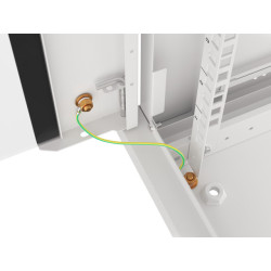 LANBERG 19'' RACKOVÁ SKRIŇA PRO MONTÁŽ NA STENU 22U/600X600 (FLAT PACK) S PROSKLENÝMI DVERAMI ŠEDÁ V2