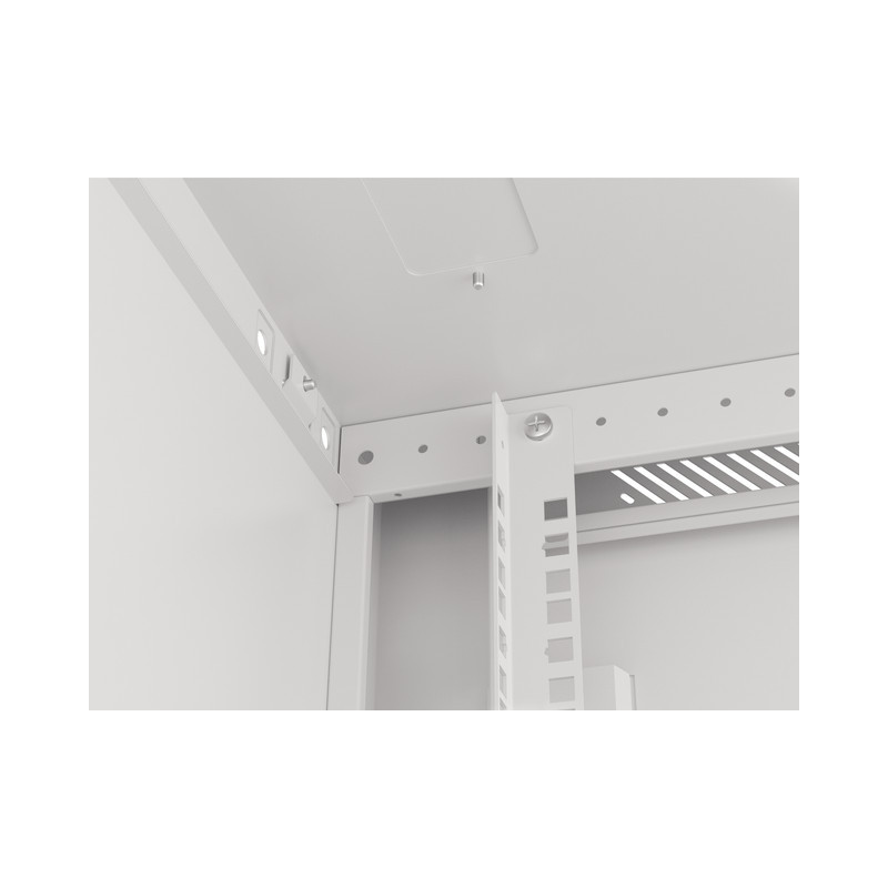 LANBERG 19'' RACKOVÁ SKRIŇA PRO MONTÁŽ NA STENU 22U/600X600 (FLAT PACK) S PROSKLENÝMI DVERAMI ŠEDÁ V2