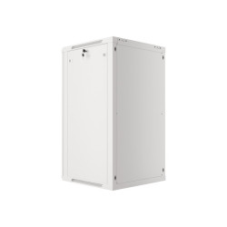 LANBERG 19'' RACKOVÁ SKRIŇA PRO MONTÁŽ NA STENU 22U/600X600 (FLAT PACK) S PROSKLENÝMI DVERAMI ŠEDÁ V2