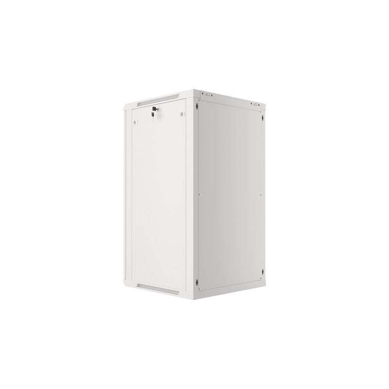 LANBERG 19'' RACKOVÁ SKRIŇA PRO MONTÁŽ NA STENU 22U/600X600 (FLAT PACK) S PROSKLENÝMI DVERAMI ŠEDÁ V2