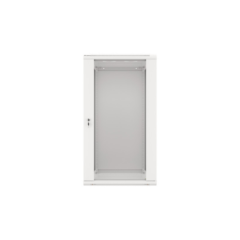 LANBERG 19'' RACKOVÁ SKRIŇA PRO MONTÁŽ NA STENU 22U/600X600 (FLAT PACK) S PROSKLENÝMI DVERAMI ŠEDÁ V2