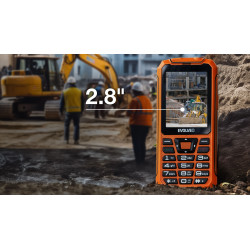 EVOLVEO StrongPhone Z6, IP68 odolný Dual SIM telefón, 2,8'' LCD, 4000mAh, Powerbanka,, oranžový