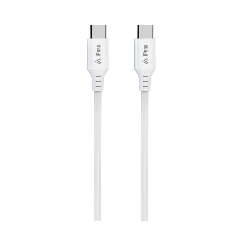 ER - TPU KÁBEL USB-C / USB-C 1,5M, USB 2.0 BIELÝ