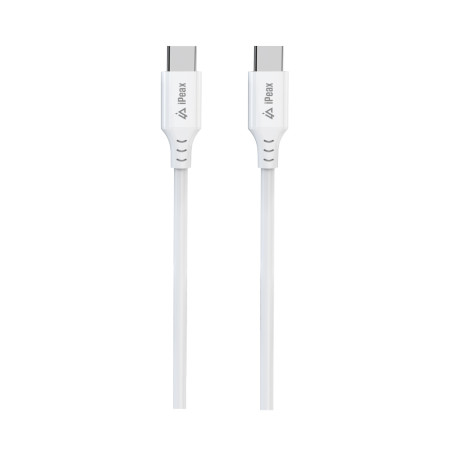 ER - TPU KÁBEL USB-C / USB-C 1,5M, USB 2.0 BIELÝ