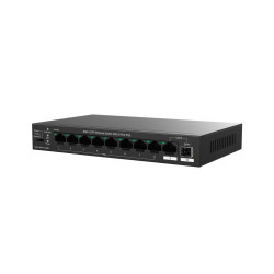Tenda TEG1110PF-8-120W PoE+ AT switch 8xPoE 802.3af/at + Uplink RJ45 + SFP port, 110W, PoE+, fanless