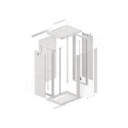 LANBERG 19'' RACKOVÁ SKRIŇA PRO MONTÁŽ NA STENU 22U/600X450 (FLAT PACK) ŠEDÁ V2