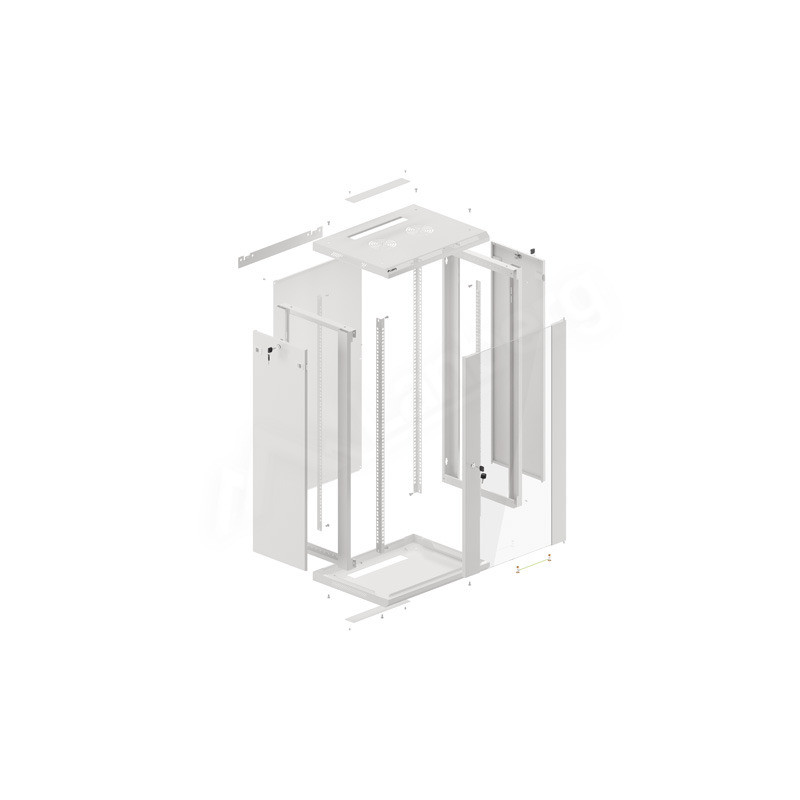 LANBERG 19'' RACKOVÁ SKRIŇA PRO MONTÁŽ NA STENU 22U/600X450 (FLAT PACK) ŠEDÁ V2