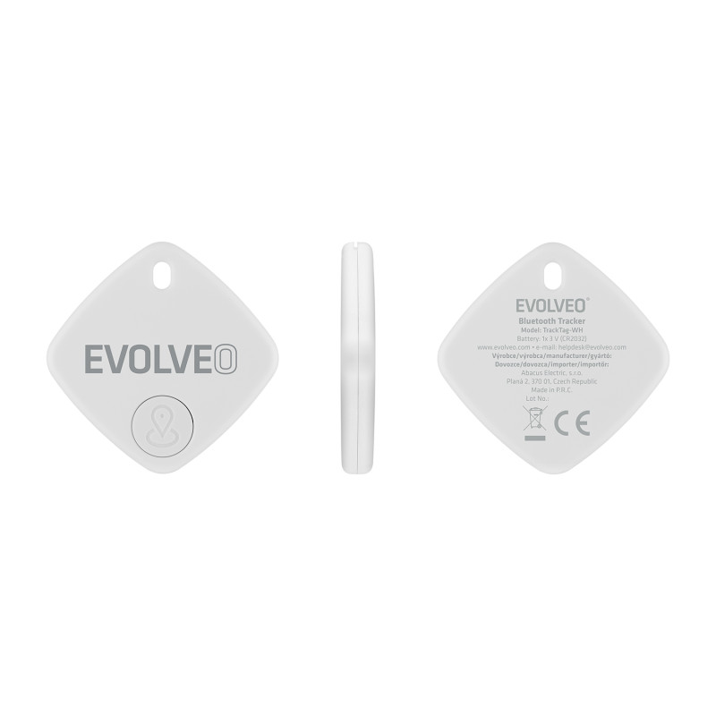 EVOLVEO TrackTag, Bluetooth lokátor s Apple Find My, biely
