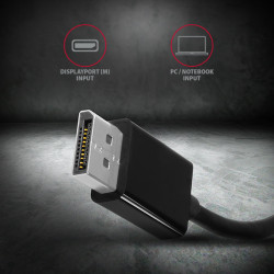 AXAGON RVD-VGN, DisplayPort - VGA redukcia / adaptér, FullHD, 1920*1200