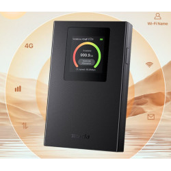 Tenda 4G185v4 4G LTE Mobile AX300 WiFi 6 batérie modem router, LCD, WPA3, USB-C