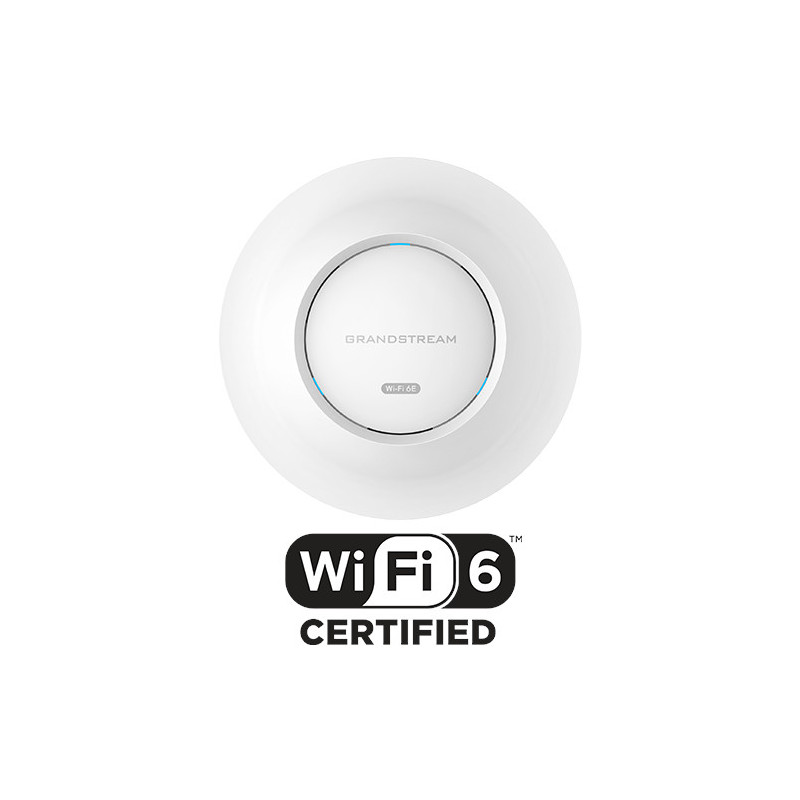 Grandstream GWN7665 AP, Wi-Fi 6E, 802.11ax, Tri Band 2x2:2 MU-MIMO DL/UL OFDMA, 384 klientov, 48 SSID