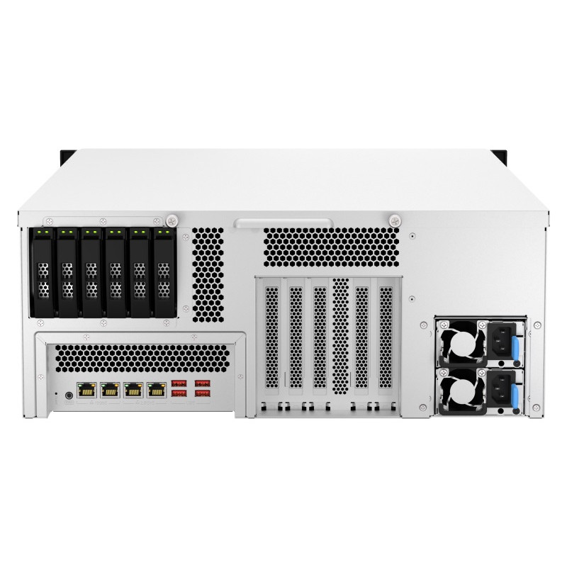 QNAP TS-h3087XU-RP-E2378-64G (Xeon 4,8 GHz, ZFS, 64GB ECC RAM, 24x 3,5'' + 6x2,5'', 2x 2,5GbE, 2x10GbE)