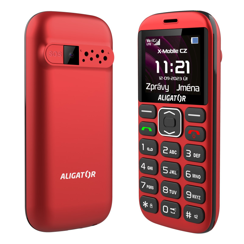 ALIGATOR A720 4G Sen.červeno-čierny+st.nab.
