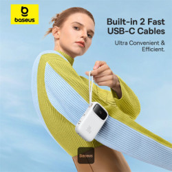 NONAME - Baseus power banka Qpow 10000mAh 30W biela s USB-C káblom