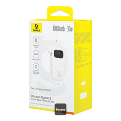 NONAME - Baseus power banka Qpow 10000mAh 30W biela s USB-C káblom