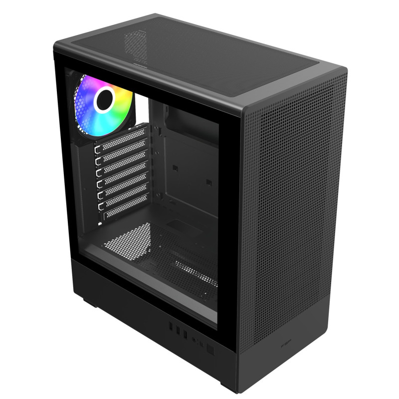 FSP M221-BA/Midi Tower/Transpar./Čierna
