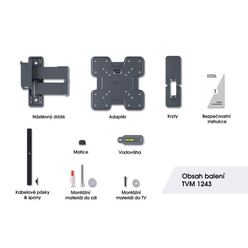 VOGELS - Vogel's TVM 1243, TV rameno s 3 kĺbmi pre obrazovky 19-43'', 15 kg