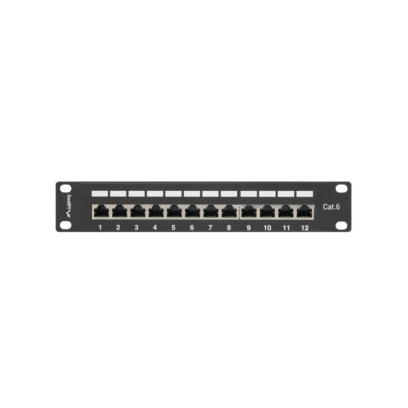 LANBERG PATCH PANEL 12PORT 1U 10'' CAT.6 FTP TIENE ČIERNY