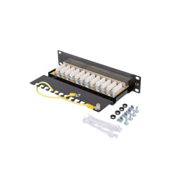 LANBERG PATCH PANEL 12PORT 1U 10'' CAT.6 FTP TIENE ČIERNY