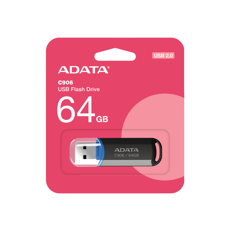 ADATA C906/64GB/USB 2.0/USB-A/Čierna