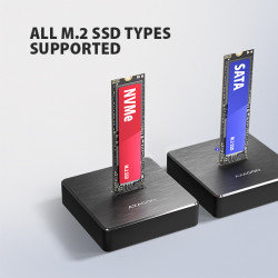 AXAGON ADSA-M2C11, USB-C 10Gbps dokovacia stanica pre 1× M.2 NVMe/SATA SSD