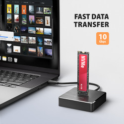 AXAGON ADSA-M2C11, USB-C 10Gbps dokovacia stanica pre 1× M.2 NVMe/SATA SSD