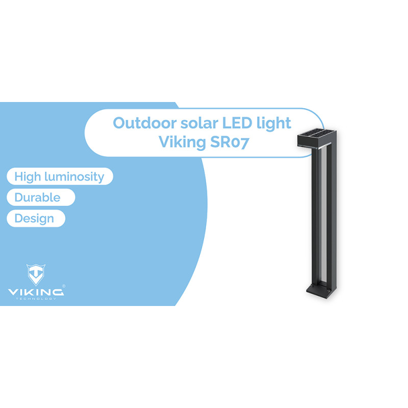 Vonkajšie solárne LED svetlo Viking SR07 - 2ks/1000 lm/IP54/2 režimy/teplá biela