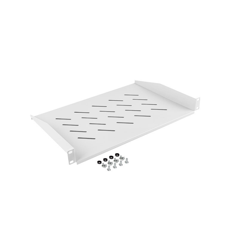 LANBERG 19'' PEVNÁ POLICA 1U/483X300MM MAX. NOSNOSŤ DO 25 KG ŠEDÁ